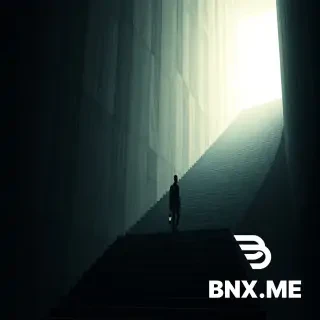 An endless staircase descending through translucent layers of reality, each level representing abstraction: stories, theories, symbols, measurements, and finally pure light-points of fundamental events. A lone thinker walks downward carrying a lantern, uncovering the hidden structure of existence. Atmospheric, philosophical, cinematic, dark academia mixed with modern science, dramatic shadows and luminous depth.