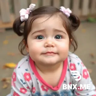 A slightly chubby girl.