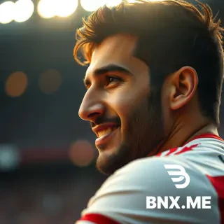 «Romantic cinematic portrait of Ramin Rezaeian, Iranian footballer, soft smile on lips, loving gaze, gentle golden light on his face, blurred stadium lights in background, emotional expression, warm orange and red tones, photorealistic, 8k, breathtaking beauty, unique masterpiece --ar 4:5»  ---