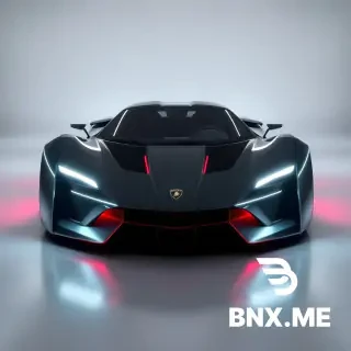 4K: This ultra-futuristic sports car features a sophisticated body and lustrous silhouette, with white LED fluorescent lights modeled after Lamborghini, and red silhouette lines that give it a luxurious feel.