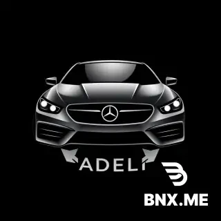 Create a professional and highly recognizable logo for a car dealership named "ADELI".  The logo must clearly show that the business is related to buying and selling cars.  Include a clean and modern outline of a car (front view or side view), integrated smoothly with the brand name "ADELI".  Add design elements that symbolize car trading, such as two arrows forming a circle around the car, representing buying and selling.  Style: bold, modern, automotive, trustworthy, premium dealership identity.  Use sharp lines and a dynamic sense of motion.  Typography: strong and clear, placed under or beside the car icon.  Color theme: black and metallic silver (or black and matte gold). Vector-style, high clarity, no background.  Ultra detailed, high-end car showroom branding.