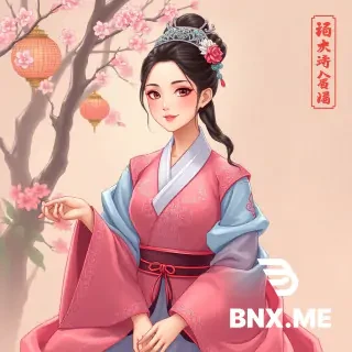 染着一头蓝色的短发，笑起来的时候眼睛亮晶晶的中国女生