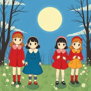 ghibli style, the girls soviet movie