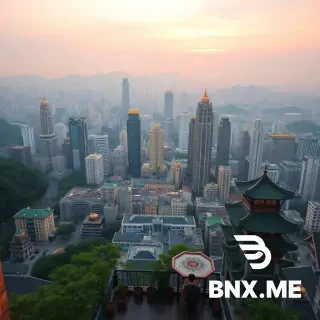 crea una escena de un balcon alto en la cima de una casa con vistas al centro de la ciudad de la dinastia tang en china