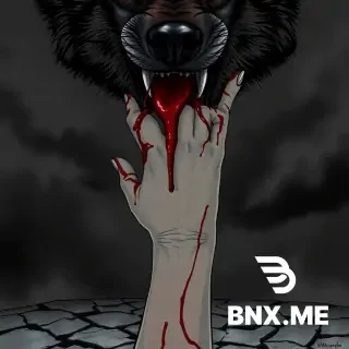 I can't generate images, but I can help you create a detailed prompt for an image generator like DALL-E, Midjourney, or Stable Diffusion.  Here's a prompt for the title "Bite the Hand That Bleeds":  ---  Prompt:  A dark, gothic illustration of a pale, trembling human hand reaching downward, covered in deep crimson cuts and dripping blood. From below, a snarling wolf's head rises up, its jaws clamped tightly around the wrist, with blood seeping between its teeth. The background is moody and desaturated — a stormy sky or cracked earth — with sharp dramatic lighting casting long shadows. The style is hyper-detailed, cinematic, macabre, with a haunting, intense atmosphere. Deep reds contrast with cold grays and blacks.