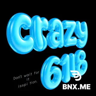 Check out this 3D text design with the main title "Crazy 618" in this cool bubble font style. The text is lined up in a row with this round, soft-edged look. The font has this blue cotton candy material with a water-like glossy finish, and it's transparent with popping candy particles inside. There are ocean fish and sea creatures swimming around in the font too. Rendered in UE5 with perfect details, this piece is actually award-winning! The brush strokes are layered up and down, giving it this dynamic vibe. The text has this glassy texture with soft light reflections and delicate highlight edges. The whole scene feels so naturally playful with soft colors against a pure black background. Rendered in Octane with 64K HD quality, there's this flowing brush-painted small text at the bottom: "Don't wait for inspiration" (with fine brush strokes, textured lines, and lively curves). There's also this tiny decorative text, an ultra-thin sans-serif "2026" with texture, artistic abstraction, poetic feel, and a high-end look. It's a masterpiece with stunning visual impact, award-winning status, masterful color palette, expert layout, high detail, premium feel, ultra-HD quality, and perfectly balanced composition.