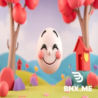 Smily face 3d model kids cartoon landscape for a YouTube channel, family friendly. Colorful background. FOR YOUTUBE CHANNEL BANNER. 2560 x 1440 Pixels