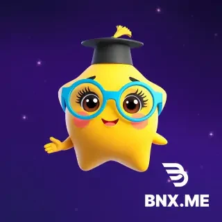 "3D animated cute golden star character Lumi with oversized round baby-blue glasses slightly crooked, tiny tilted graduation cap with dangling gold tassel, big round brown eyes with long eyelashes and shiny catchlights, rosy pink cheeks, small heart-shaped smile, short chubby arms, floating in from left of deep purple night sky with twinkling stars, waving at camera, happy expression, Pixar style, 8k resolution, soft volumetric lighting, vibrant colors, vertical 9:16."