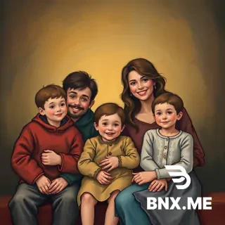 Généré moi une image d'une famille