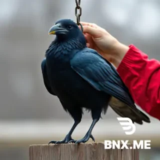 crow lifting a weight