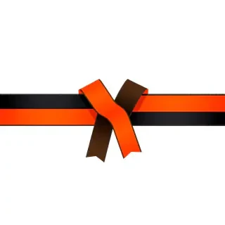 St George ribbon horizontal stripe, 1380x10 pixels wide format, orange and black striped ribbon, three black stripes two orange stripes, flat vector style, transparent background, sharp edges, PNG 1380 x 10 px