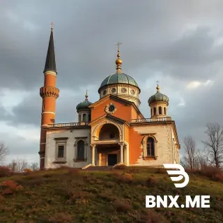 старый замок на холме, фотография, реализм