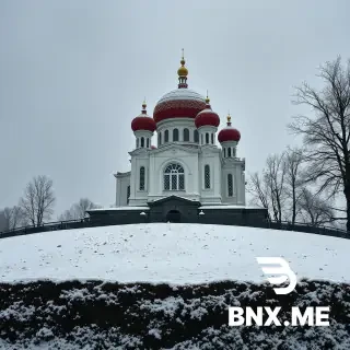 старый замок на холме, акварель, мягкие тона