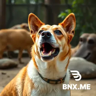 a dog that barks in the zoo