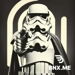a stormtrooper pointing right at the viewer in the same style as the ww2 propaganda posters with uncle sam