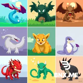 create a 5x5 image grid for the following creatures: