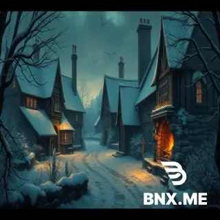Medieval English village in deep winter, [Stories by the fireplaceу]
