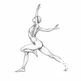 Pencil sketch, black and white, cross-hatching, rough paper texture, white background. Academic drawing, anatomical precision, dynamic yoga pose, same pose as reference. Clean lines, 4K.