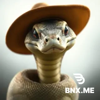 snake with a hat