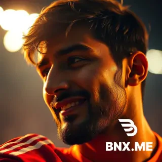 «Romantic cinematic portrait of Ramin Rezaeian, Iranian footballer, soft smile on lips, loving gaze, gentle golden light on his face, blurred stadium lights in background, emotional expression, warm orange and red tones, photorealistic, 8k, breathtaking beauty, unique masterpiece --ar 4:5»  ---