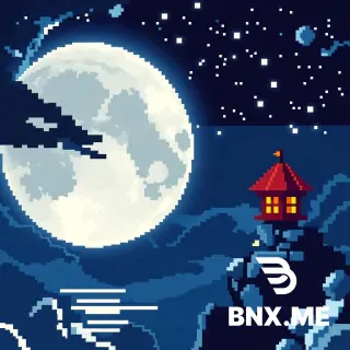 pixer art moon