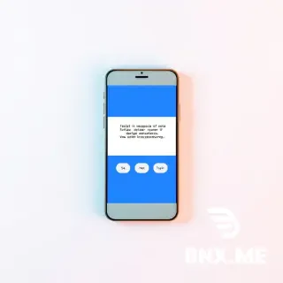 Главный баннер для IT-услуги. В центре – смартфон с открытым мессенджером. На экране чат: текст вопроса от бота выделен синим, под ним три прямоугольные кнопки с текстом «Да», «Нет», «Уточнить». Никаких лиц, только интерфейс. Вокруг телефона – минималистичные геометрические линии (круги, дуги) в корпоративных цветах: тёмно-синий (#1A365D) и акцентный бирюзовый (#319795). Фон – белый с лёгким градиентом к светло-серому. Внизу крупно: «ЧАТ-БОТЫ ПОД КЛЮЧ». Стиль – плоский дизайн, минимализм, строгая композиция, высокое качество, разрешение 4K.
