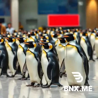 penguins at work
