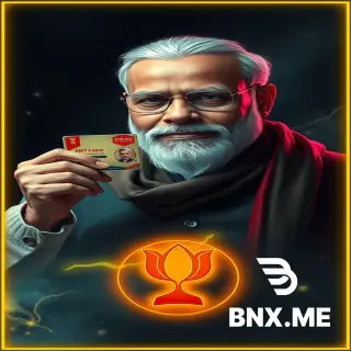 make a image modi ji holding adhar card and give some roll also to this image AND the logo apepering TheDarkPanel