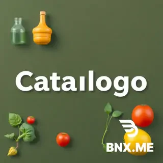 Genera un póster de un catálogo para productos de alimentos