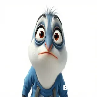 Indicación: Fotograma de animación plana 2D de un monigote, fondo blanco, 16:9 horizontal. Primer plano del rostro del monigote, ahora con los ojos muy abiertos y cejas levantadas, mostrando sorpresa. El monigote mantiene la camiseta azul y los pantalones grises. Su boca está ligeramente abierta en señal de asombro. No hay texto en el fotograma. El encuadre se centra únicamente en el rostro del monigote, recortado desde el pecho hacia arriba para que el espectador pueda ver claramente su expresión de perplejidad. Las líneas de sus ojos tienen contornos negros gruesos y las pupilas son puntos negros simples. El fondo permanece blanco puro para mantener la atención en la reacción facial del monigote. Contornos negros gruesos. Colores planos simples. Sin degradados. Sin sombras. Estilo educativo de dibujos animados. Todos los textos que aparezcan en las imágenes deben estar redactados en español.