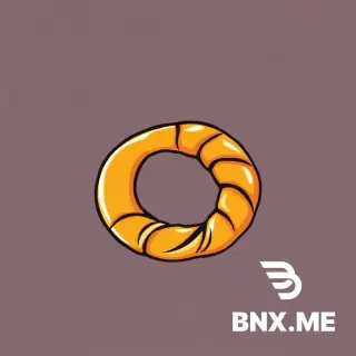 create an e logo on a transparent background that looks like a curled up croissant. This will represent the first e in the brand name Web bakery