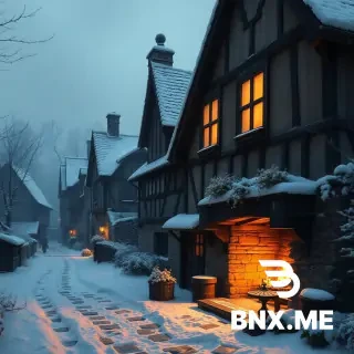 Medieval English village in deep winter, [Stories by the fireplaceу]