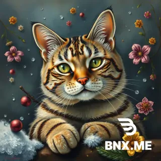 портрет кота, масляная живопись