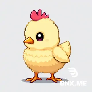 16-bit baby chick, flat 2d, realistic proportions
