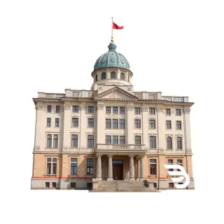 I want to generate Khrushchev-era old soviet building isolated on a pure white background