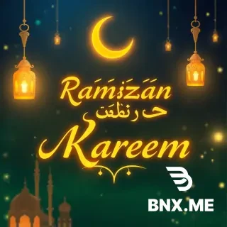 “Ramzan Al Kareem written in elegant Arabic calligraphy style, glowing golden Arabic text (رمضان كريم), centered composition. Traditional Islamic art design with crescent moon, hanging lanterns, mosque silhouettes, and subtle Islamic geometric patterns in the background. Soft warm lighting, deep blue and emerald green background, sparkling light particles, luxurious festive atmosphere. High detail, cinematic look, ultra-realistic lighting, 4K resolution, vertical poster style, no watermark, no blur.”