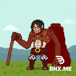 Necesito crear una plantilla de 35 x35 de hama beads sobre el titán de ataque de attack on titan y por favor que se parezca un poco a él, además tiene que aparecer el cuerpo entero