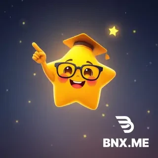 "3D animated cute golden star Lumi with blue glasses and graduation cap floating in center of night sky, pointing upward with excitement, stars twinkling around, happy expression, Pixar style, 8k resolution, soft volumetric lighting, vibrant colors, vertical 9:16."