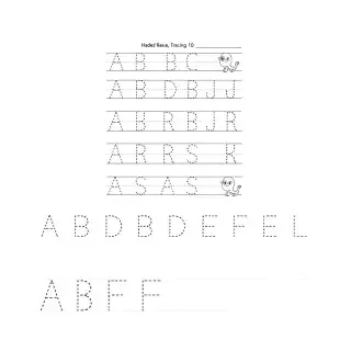 alphabet tracing worksheet