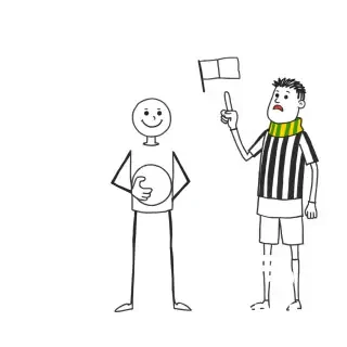 Scene 1: Hand-drawn whiteboard style, 16:9, clean white background, even flat lighting, no shadows, no yellow tint. Thick black outlines, pencil texture, no shading. A stickman goalkeeper with white circular face, tiny black dot eyes, smug curved smile, thin black stick body, holding a large drawn ball against his chest. Next to him, a referee stickman with angry slanted eyebrows raises one arm pointing to a corner flag drawn in the corner. The goalkeeper's mouth has changed from smile to shocked open circle. The main character (white circular face, tiny black dot eyes, thin black stick body, green-and-yellow striped muffler) walks in from left, stands between viewer and figures, raises one finger. No text, no speech bubbles, no watermark, no logos.  Scene 2: Hand-drawn whiteboard style, 16:9, clean white background, even flat lighting, no yellow tint. Thick black outlines, pencil texture, no shading. The main character (white circular face, tiny black dot eyes, thin black stick body, green-and-yellow striped muffler) stands next to a large hand-drawn clock on the whiteboard. Inside the clock is a tiny stickman goalkeeper hugging a ball. The clock hands point to 6. No text, no speech bubbles, no watermark.  Scene 3: Hand-drawn whiteboard style, 16:9, clean white background, even flat lighting, no yellow tint. Thick black outlines, pencil texture, no shading. The main character (white circular face, tiny black dot eyes, thin black stick body, green-and-yellow striped muffler) has erased the number 6 from the clock and drawn a bold thick number 8. He underlines the 8 twice with his pencil. The goalkeeper inside looks nervous with a small wavy mouth. No text, no speech bubbles, no watermark.  Scene 4: Hand-drawn whiteboard style, 16:9, clean white background, even flat lighting, no yellow tint. Thick black outlines, pencil texture, no shading. The main character (white circular face, tiny black dot eyes, thin black stick body, green-and-yellow striped muffler) has drawn three small stickman goalkeepers in a row. The first two have X marks drawn over their bodies. The third is circled with a thick pencil line. The main character stands with one hand on his hip, looking at the drawing. No text, no speech bubbles, no watermark.  Scene 5: Hand-drawn whiteboard style, 16:9, clean white background, even flat lighting, no yellow tint. Thick black outlines, pencil texture, no shading. Whiteboard split by vertical pencil line. Left side shows a stickman referee sitting on a chair with Z's drawn above his head, mouth open, sleeping. The main character (white circular face, tiny black dot eyes, thin black stick body, green-and-yellow striped muffler) stands to the side, pointing at the sleeping referee. No text, no speech bubbles, no watermark.  Scene 6: Hand-drawn whiteboard style, 16:9, clean white background, even flat lighting, no yellow tint. Thick black outlines, pencil texture, no shading. A stickman goalkeeper lying flat on top of a large drawn ball. Next to the ball, a small calendar with one page peeling off and falling. The main character (white circular face, tiny black dot eyes, thin black stick body, green-and-yellow striped muffler) watches from the side with arms crossed, mouth slightly open. No text, no speech bubbles, no watermark.  Scene 7: Hand-drawn whiteboard style, 16:9, clean white background, even flat lighting, no yellow tint. Thick black outlines, pencil texture, no shading. Left side of whiteboard erased. On the right side, a new stickman referee stands tall with thick angry eyebrows, holding a small rectangular stopwatch. The main character (white circular face, tiny black dot eyes, thin black stick body, green-and-yellow striped muffler) stands next to the referee, pointing at the stopwatch with approval. No text, no speech bubbles, no watermark.  Scene 8: Hand-drawn whiteboard style, 16:9, clean white background, even flat lighting, no yellow tint. Thick black outlines, pencil texture, no shading. A sequence drawn across the whiteboard showing numbers 8,7,6,5,4,3,2,1 descending in a column. At the bottom next to number 1, a corner flag drawn with a pencil. The main character (white circular face, tiny black dot eyes, thin black stick body, green-and-yellow striped muffler) has underlined the corner flag twice and stands pointing at it. No text, no speech bubbles, no watermark.  Scene 9: Hand-drawn whiteboard style, 16:9, clean white background, even flat lighting, no yellow tint. Thick black outlines, pencil texture, no shading. A stickman goalkeeper catching a ball with a smug curved smile. Next to him, a referee stickman holding a stopwatch. Small motion lines around the goalkeeper's head. The main character (white circular face, tiny black dot eyes, thin black stick body, green-and-yellow striped muffler) watches from the corner, arms folded. No text, no speech bubbles, no watermark.  Scene 10: Hand-drawn whiteboard style, 16:9, clean white background, even flat lighting, no yellow tint. Thick black outlines, pencil texture, no shading. Same whiteboard. A corner flag drawn. A second stickman attacker drawn heading the ball. Motion lines show ball flying into a net drawn on the side. The goalkeeper has a sad curved-down mouth. The main character (white circular face, tiny black dot eyes, thin black stick body, green-and-yellow striped muffler) points at the net with one finger. No text, no speech bubbles, no watermark.  Scene 11: Hand-drawn whiteboard style, 16:9, clean white background, even flat lighting, no yellow tint. Thick black outlines, pencil texture, no shading. A completely new drawing. A slightly taller stickman goalkeeper holding a ball. Above his head, a large question mark drawn in pencil. Next to him, the same referee with stopwatch. The goalkeeper's mouth is open in confusion. The main character (white circular face, tiny black dot eyes, thin black stick body, green-and-yellow striped muffler) stands behind the referee, shaking his head slowly. No text, no speech bubbles, no watermark.  Scene 12: Hand-drawn whiteboard style, 16:9, clean white background, even flat lighting, no yellow tint. Thick black outlines, pencil texture, no shading. A panicked stickman goalkeeper with zigzag motion lines radiating from his head. He is dropping a ball (ball drawn mid-air with falling lines). Next to him, a referee lowering a stopwatch. The number 7.5 drawn faintly near the referee as pencil lines. The main character (white circular face, tiny black dot eyes, thin black stick body, green-and-yellow striped muffler) wipes his forehead with one stick hand. No text, no speech bubbles, no watermark.  Scene 13: Hand-drawn whiteboard style, 16:9, clean white background, even flat lighting, no yellow tint. Thick black outlines, pencil texture, no shading. The main character (white circular face, tiny black dot eyes, straight mouth, thin black stick body, green-and-yellow striped muffler) stands centered facing the viewer. Above his head, a large question mark drawn in pencil. His hands slightly raised as if asking a question. No text, no speech bubbles, no watermark.  Scene 14: Hand-drawn whiteboard style, 16:9, clean white background, even flat lighting, no yellow tint. Thick black outlines, pencil texture, no shading. Five small stickman goalkeepers drawn in a row across the whiteboard. Above each one, a hand-drawn number: 7.2, 7.5, 7.8, 8.1, 8.3. The last two have thick underlines beneath them. The main character (white circular face, tiny black dot eyes, thin black stick body, green-and-yellow striped muffler) stands at the end of the row, pointing at the last two. No text, no speech bubbles, no watermark.  Scene 15: Hand-drawn whiteboard style, 16:9, clean white background, even flat lighting, no yellow tint. Thick black outlines, pencil texture, no shading. A single stickman goalkeeper with a tiny flag shape on his chest (simple lines suggesting South America). He is holding a ball. Above him, a trophy drawing with a large red X crossing it out. The main character (white circular face, tiny black dot eyes, thin black stick body, green-and-yellow striped muffler) stands next to the drawing, one finger raised in a predicting gesture. No text, no speech bubbles, no watermark.  Scene 16: Hand-drawn whiteboard style, 16:9, clean white background, even flat lighting, no yellow tint. Thick black outlines, pencil texture, no shading. A referee stickman pointing to a corner flag. Next to him, a goalkeeper stickman with both arms raised in protest and angry eyebrows, mouth drawn as an open jagged shape. The main character (white circular face, tiny black dot eyes, thin black stick body, green-and-yellow striped muffler) stands between them with one hand on his chin, watching. No text, no speech bubbles, no watermark.  Scene 17: Hand-drawn whiteboard style, 16:9, clean white background, even flat lighting, no yellow tint. Thick black outlines, pencil texture, no shading. A close-up of a goalkeeper's face (white circular face, tiny black dot eyes). Next to his face, a small clock drawing showing 8.2 (hands positioned to suggest 8:12). The goalkeeper's mouth is a straight line. The main character (white circular face, tiny black dot eyes, thin black stick body, green-and-yellow striped muffler) peers in from the edge of the frame. No text, no speech bubbles, no watermark.  Scene 18: Hand-drawn whiteboard style, 16:9, clean white background, even flat lighting, no yellow tint. Thick black outlines, pencil texture, no shading. Whiteboard split into two halves. Left side: a happy fan stickman with smiling mouth and raised arms. Right side: an angry fan stickman with frowning mouth and clenched fists. The main character (white circular face, tiny black dot eyes, thin black stick body, green-and-yellow striped muffler) stands exactly in the middle, both hands held out palms up, showing both sides. No text, no speech bubbles, no watermark.  Scene 19: Hand-drawn whiteboard style, 16:9, clean white background, even flat lighting, no yellow tint. Thick black outlines, pencil texture, no shading. The main character (white circular face, tiny black dot eyes, thin black stick body, green-and-yellow striped muffler) stands facing the viewer. Above his head, a lightbulb drawn with pencil lines with small rays radiating out. His mouth is a small knowing smile. No text, no speech bubbles, no watermark.  Scene 20: Hand-drawn whiteboard style, 16:9, clean white background, even flat lighting, no yellow tint. Thick black outlines, pencil texture, no shading. A stickman goalkeeper drawn in a punching pose. One arm extended forward with a fist. The ball drawn flying away from the fist with motion lines. Small action lines around the fist. The main character (white circular face, tiny black dot eyes, thin black stick body, green-and-yellow striped muffler) stands behind the goalkeeper, giving a thumbs up. No text, no speech bubbles, no watermark.  Scene 21: Hand-drawn whiteboard style, 16:9, clean white background, even flat lighting, no yellow tint. Thick black outlines, pencil texture, no shading. A stickman goalkeeper with a checklist drawn next to him. The checklist has three tick marks. Under the ticks, a small drawing of a clock showing 7 seconds. The goalkeeper's mouth is a small confident smile. The main character (white circular face, tiny black dot eyes, thin black stick body, green-and-yellow striped muffler) points at the checklist with one finger. No text, no speech bubbles, no watermark.  Scene 22: Hand-drawn whiteboard style, 16:9, clean white background, even flat lighting, no yellow tint. Thick black outlines, pencil texture, no shading. The main character (white circular face, tiny black dot eyes, thin black stick body, green-and-yellow striped muffler) stands facing the viewer. Most of the whiteboard erased except a single horizontal line at the bottom (touchline). His mouth is slightly open. No text, no speech bubbles, no watermark.  Scene 23: Hand-drawn whiteboard style, 16:9, clean white background, even flat lighting, no yellow tint. Thick black outlines, pencil texture, no shading. A stickman player standing on the touchline (drawn horizontal line). He holds a ball above his head as if taking a throw-in. Next to him, a referee stickman stands with both hands out, looking confused with faint question marks near his head. The player is not releasing the ball. The main character (white circular face, tiny black dot eyes, thin black stick body, green-and-yellow striped muffler) stands to the side, tapping his chin with one finger. No text, no speech bubbles, no watermark.  Scene 24: Hand-drawn whiteboard style, 16:9, clean white background, even flat lighting, no yellow tint. Thick black outlines, pencil texture, no shading. A large arrow drawn pointing to the right edge of the whiteboard. The main character (white circular face, tiny black dot eyes, thin black stick body, green-and-yellow striped muffler) stands next to the arrow, giving a small wave with one hand. His mouth is a small smile. No text, no speech bubbles, no watermark.  Scene 25: Hand-drawn whiteboard style, 16:9, clean white background, even flat lighting, no yellow tint. Thick black outlines, pencil texture, no shading. A simple microphone drawing at the bottom corner of the whiteboard. The main character (white circular face, tiny black dot eyes, thin black stick body, green-and-yellow striped muffler) stands next to it, pointing at the microphone with one finger. His mouth is slightly open as if asking a question. No text, no speech bubbles, no watermark.  Scene 26: Hand-drawn whiteboard style, 16:9, clean white background, even flat lighting, no yellow tint. Thick black outlines, pencil texture, no shading. The main character (white circular face, tiny black dot eyes, simple smile, thin black stick body, green-and-yellow striped muffler) gives a thumbs up with one hand and begins walking toward the left edge of the frame. Whiteboard remains clean and bright. No text, no speech bubbles, no watermark, no logos.
