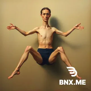 in the style of an oil painting, absurdity, a person with legs instead of arms and arms instead of legs, unnatural posture, unnatural length and shape of limbs, distorted face, contemporary art