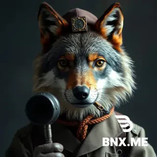 a wolf-like wolf dressed up as a telegraph operator