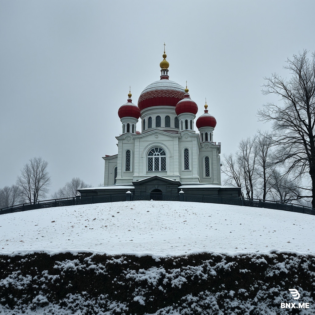 старый замок на холме, акварель, мягкие тона