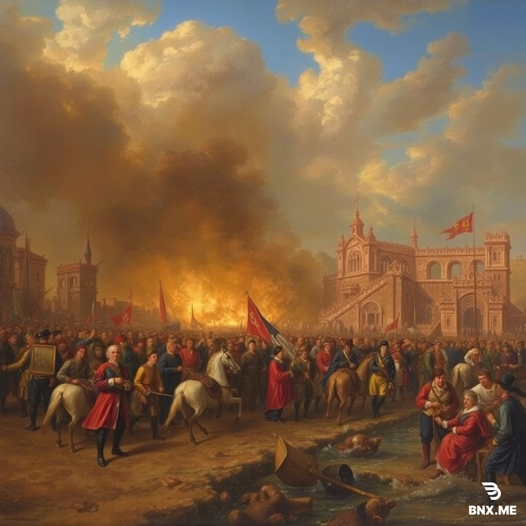 19th-century oil painting of the Siege of Constantinople