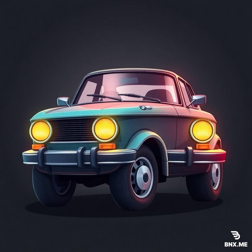 sprite for the game "Rotten Old BMW in Cartoon Style"